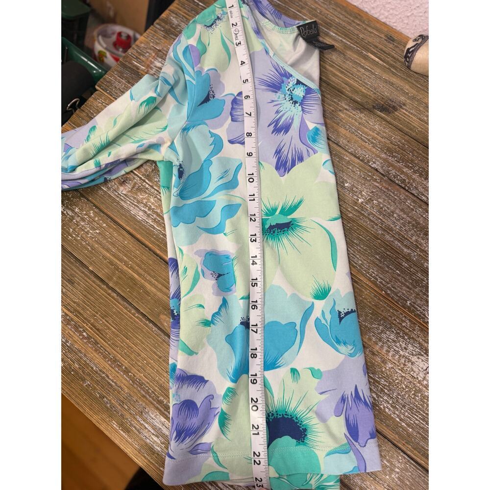 Rafaella Floral V-Neck Long Sleeve Blouse Small Cottagecore Coastal Grandma - Picture 5 of 9